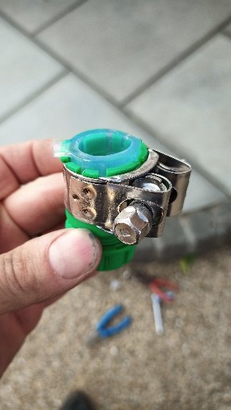 A Mikalor clamp on the tap attachment