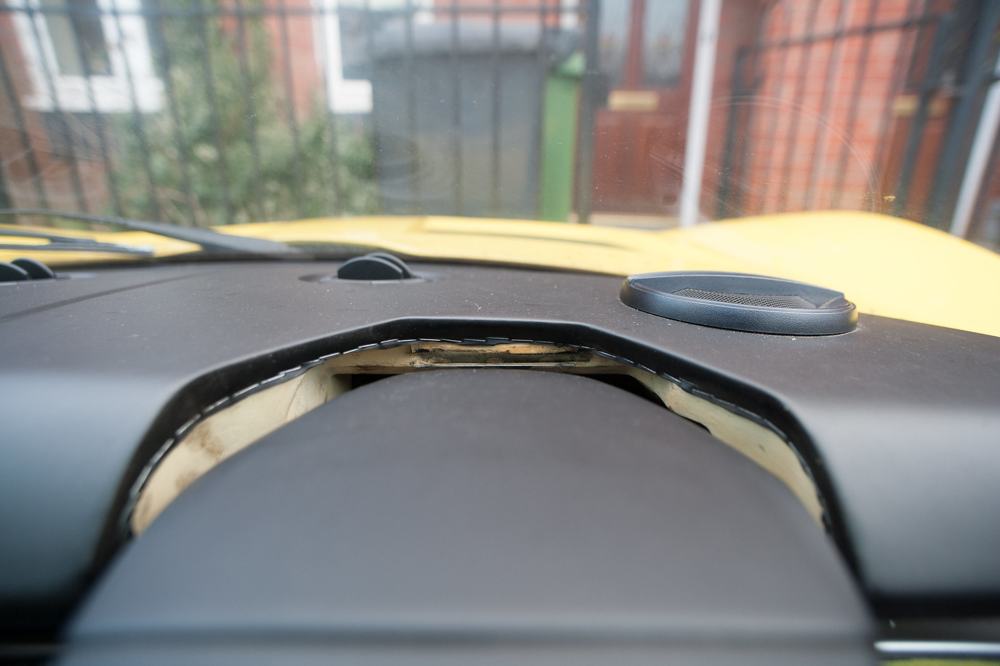 The small metal rail near the instrument cowl