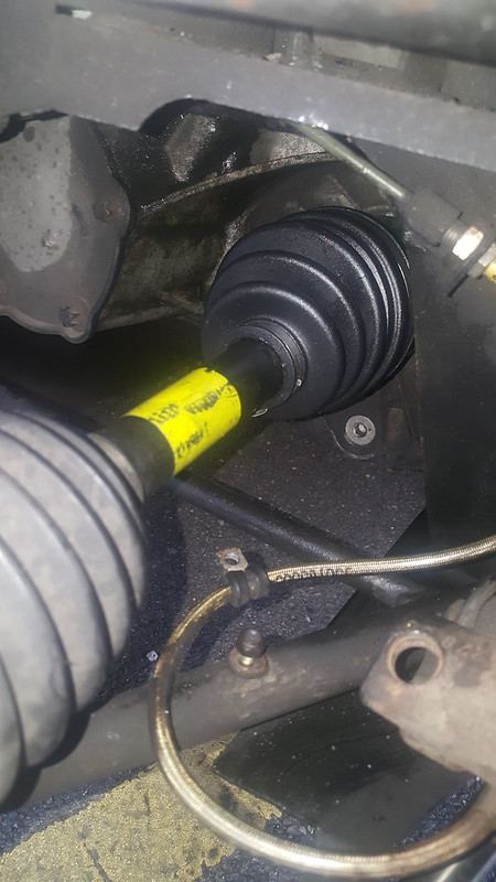 The new boot fitted with its band tightened